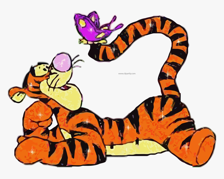 Transparent Baby Tiger Clipart - Cartoon Winnie The Pooh Tigger, HD Png Download, Free Download