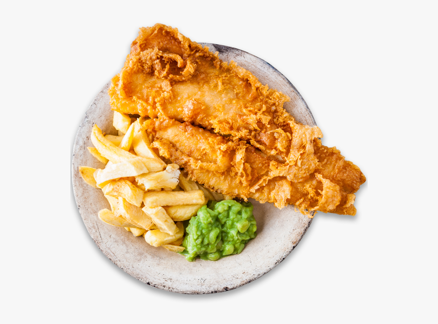 Fish And Chips Plate - Fish And Chips With Wine, HD Png Download, Free Download