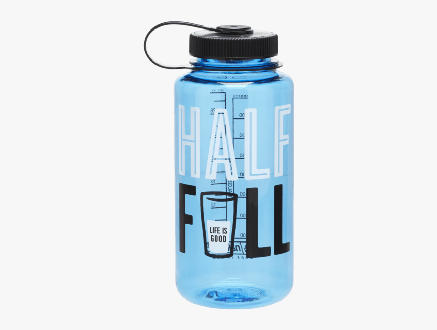 Half Full Water Bottle - Water Bottle Half Full, HD Png Download, Free Download
