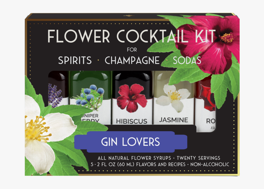 Deco Kit Black Front Gin Lovers - Handcrafted Floral Elixir Cocktail And Soda Kit, HD Png Download, Free Download