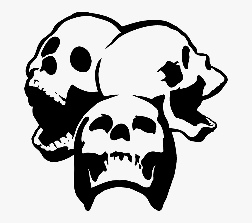 3 Skull Shaman Stencil - Skull Stencil Png, Transparent Png, Free Download