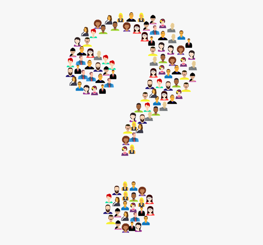 Question Mark, People, Think, Mind, Confusion - Question Mark Made Of People, HD Png Download, Free Download