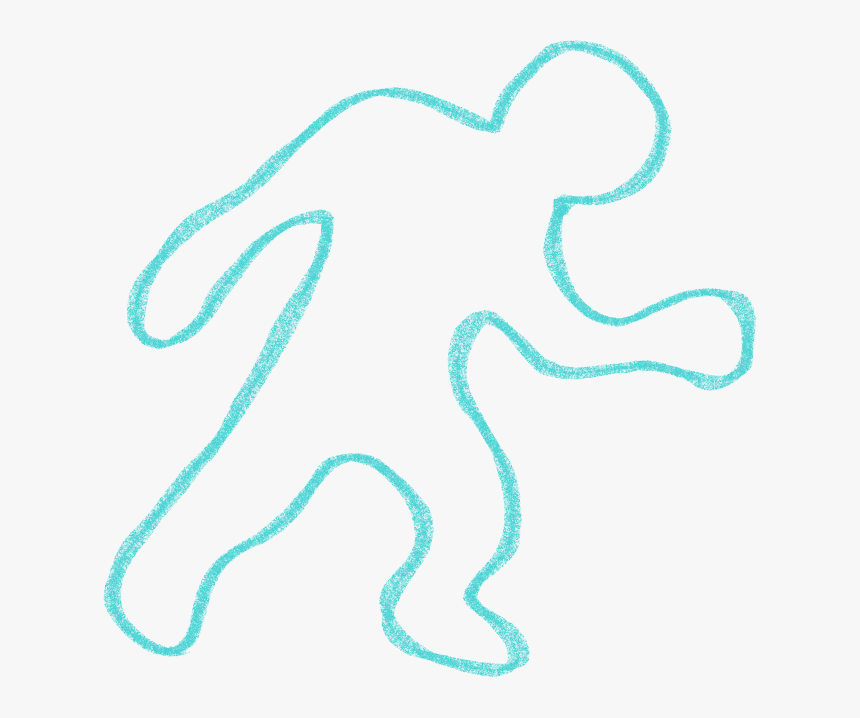 Transparent Chalk Outline Png - Transparent Background Chalk Outline Body, Png Download, Free Download