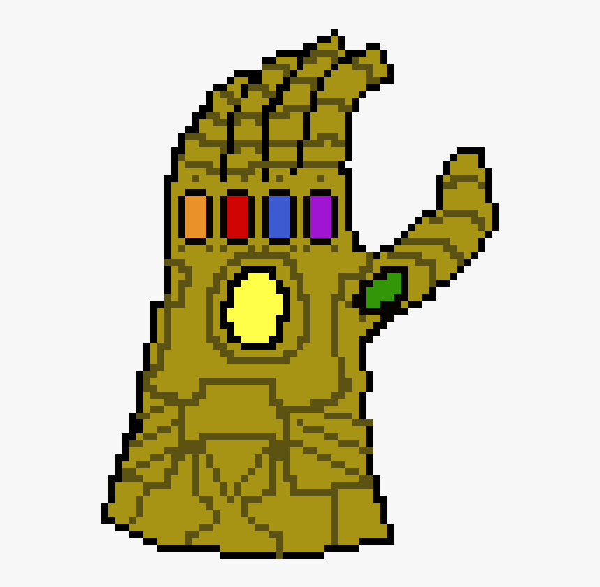 Infinity Gauntlet Thanos Pixel Art, HD Png Download, Free Download