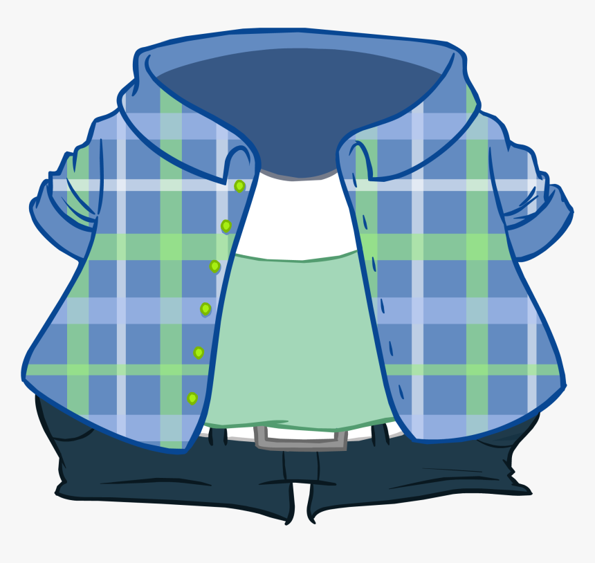 Plaidasaurus Shirt Club Penguin - Club Penguin Plaid Shirt, HD Png Download, Free Download