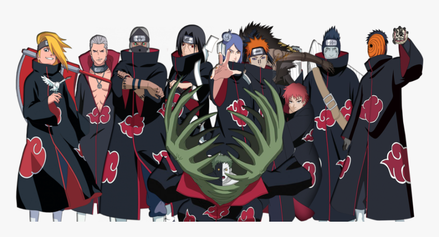 It Was Composed Of Ten Members, But Reduced To Nine - Naruto Akatsuki, HD Png Download, Free Download