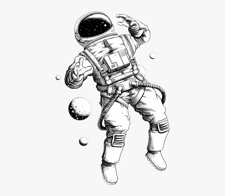 Picture Astronauts Astronaut Drawing Illustration Free - Astronaut Drawing Png, Transparent Png, Free Download