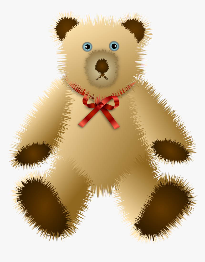 Shaggy Teddy Bear Free Vector - Vector Graphics, HD Png Download, Free Download