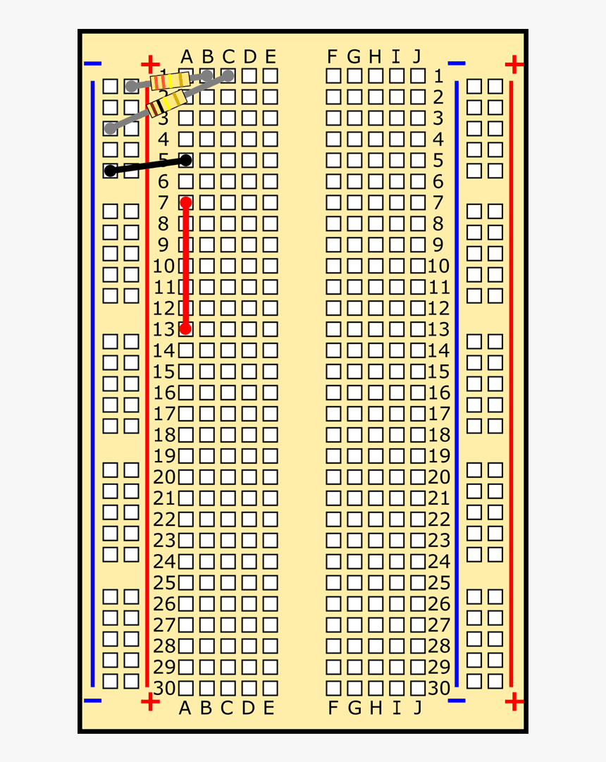 Breadboard Ların Elektriksel Bağlantısı, HD Png Download, Free Download