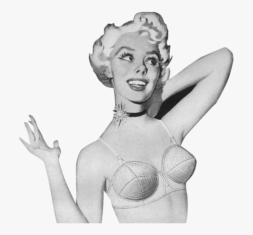 Vintage Girl Png - Size Breast 34b Girl, Transparent Png, Free Download