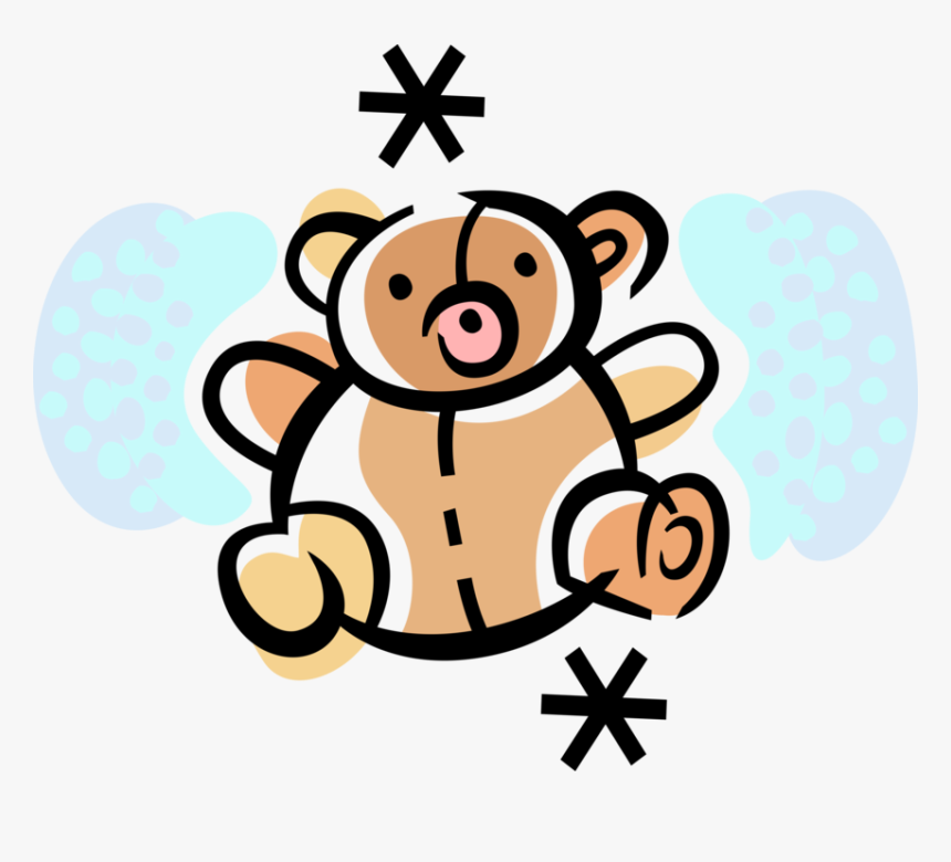 Vector Illustration Of Child"s Stuffed Animal Teddy - Teddy Bear Graphic, HD Png Download, Free Download