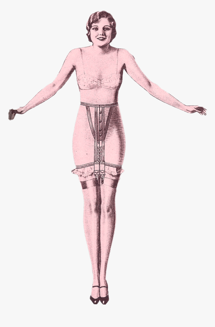 Woman Girdle Png - Standing, Transparent Png, Free Download