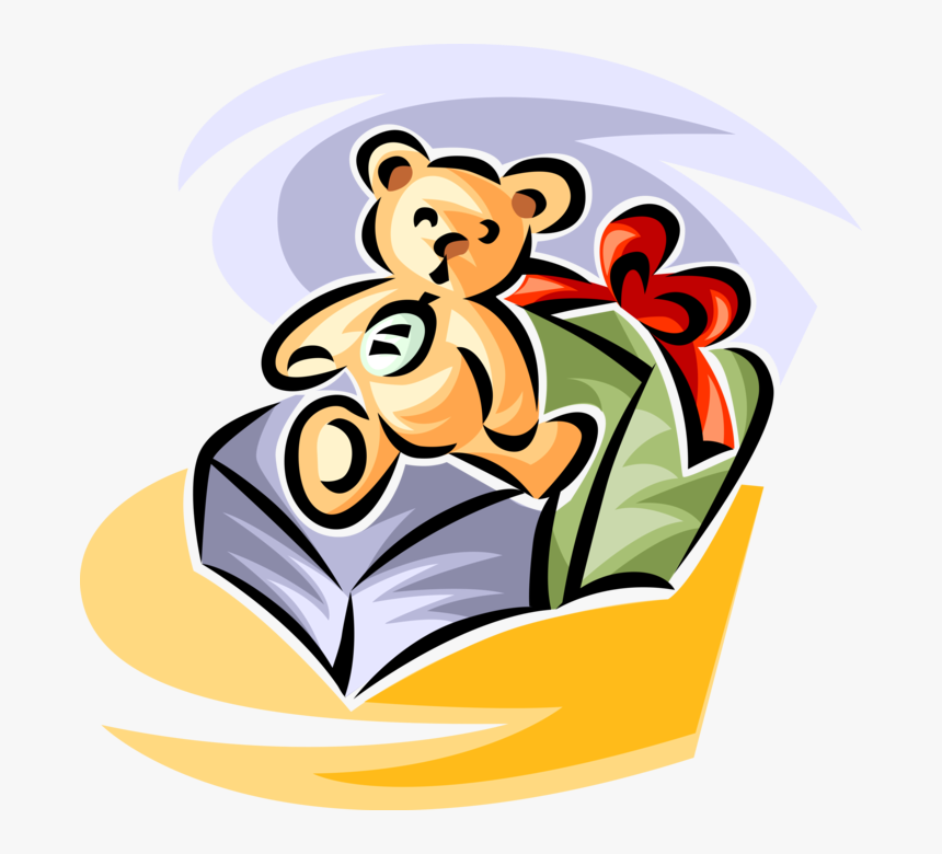 Vector Illustration Of Stuffed Animal Teddy Bear Christmas, HD Png Download, Free Download