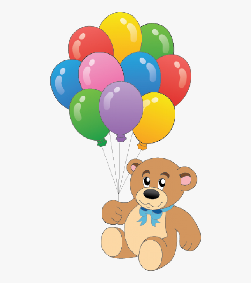 Balloons And Teddy Bear, HD Png Download, Free Download