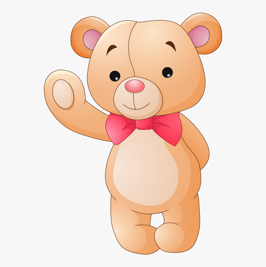 Bear Cartoon Stuffed Toy Hand Painted Cute - Cute Teddy Bear Vector, HD Png Download, Free Download