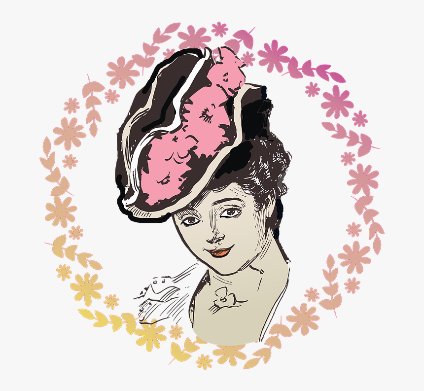 Woman, Lady, Vintage, Fashion, Beauty, Portrait - Illustration, HD Png Download, Free Download