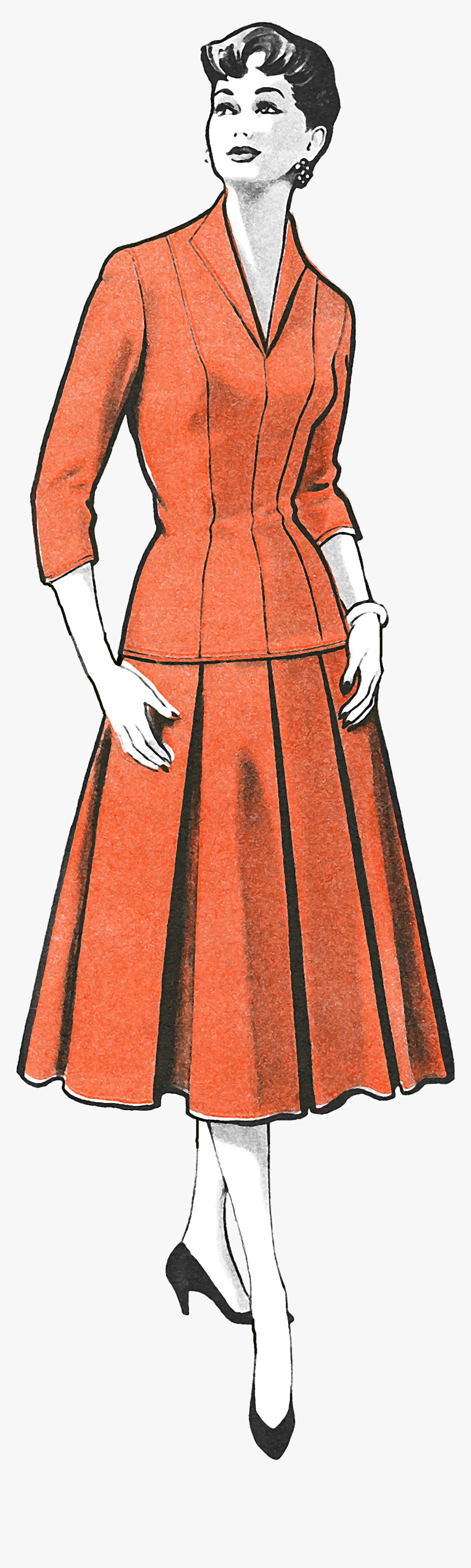 Vintage Lady Png, Transparent Png, Free Download