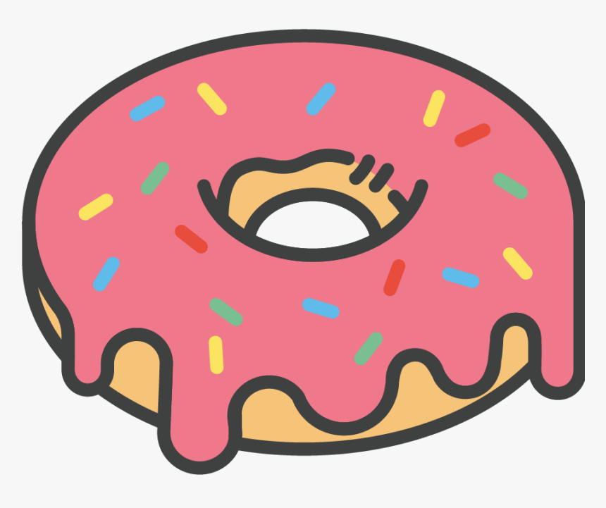 Clip Art Pink Frosted Donut - Pink Frosted Donut, HD Png Download, Free Download