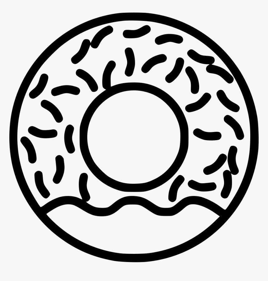 Donut Clipart Black And White Png, Transparent Png, Free Download