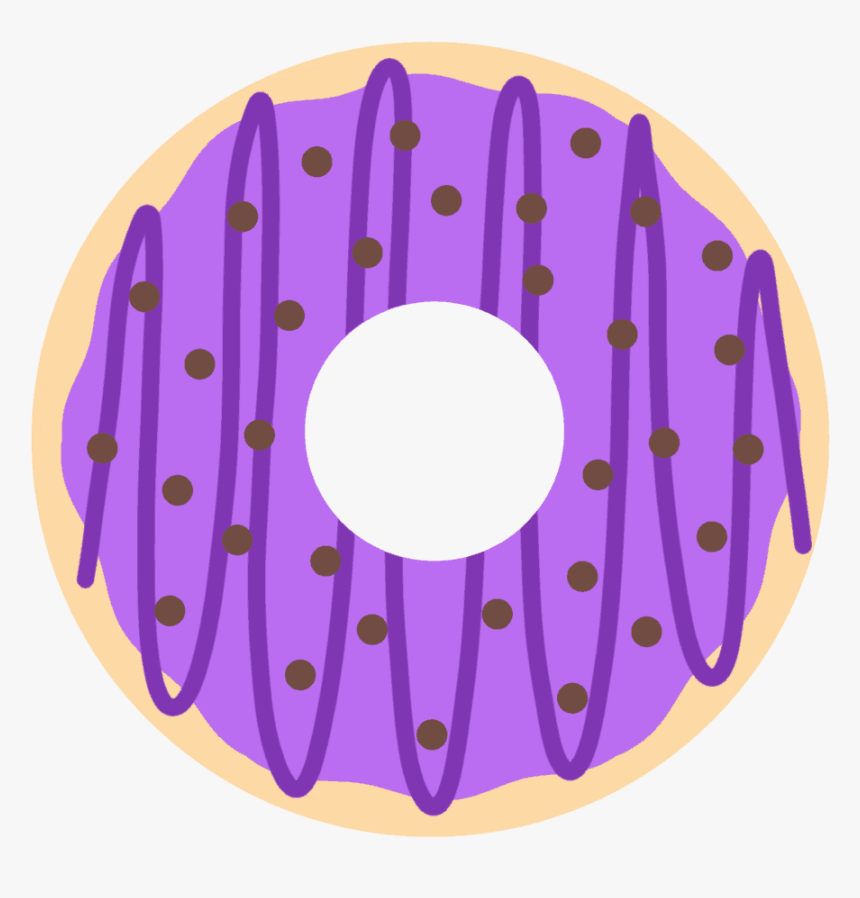 Purple Donut Clip Art Image - Donut Clipart With Drizzle, HD Png Download, Free Download