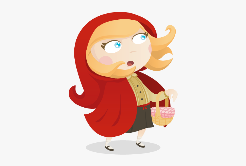 Little Red Riding Hood Surprised, HD Png Download, Free Download