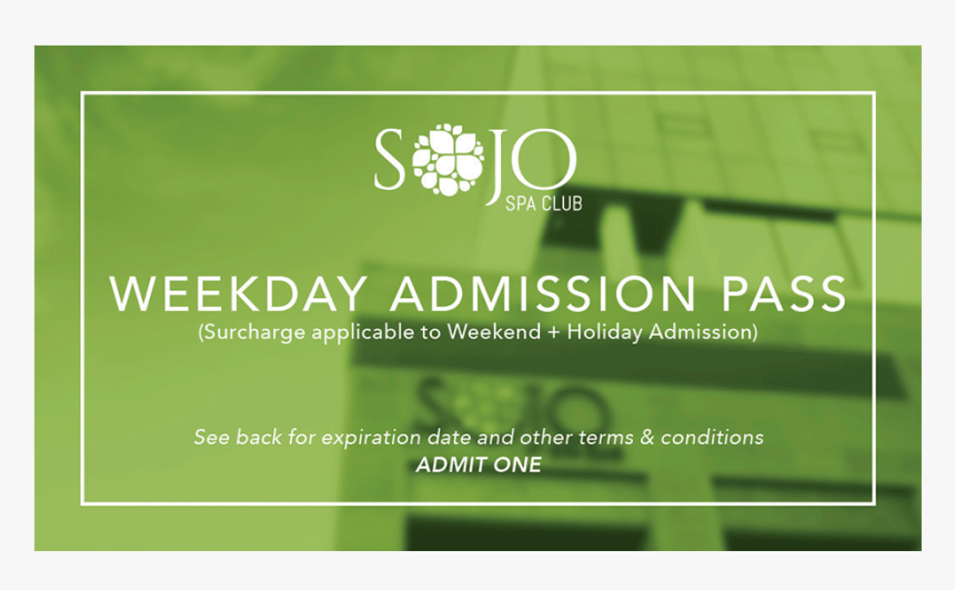 Sojo Weekday Admission Pass - Professional Certification, HD Png Download, Free Download