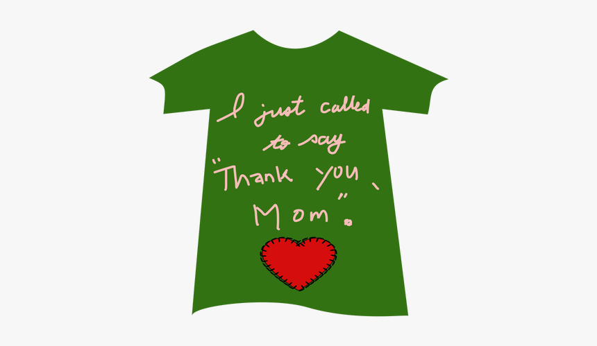 Green Shirt With Heart - Illustration, HD Png Download, Free Download