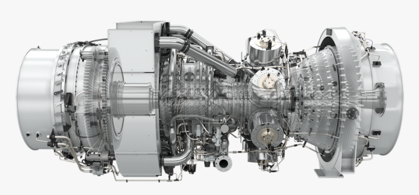 A Drawing Of A Gas Turbine - Aeroderivative Gas Turbines Siemens, HD Png Download, Free Download