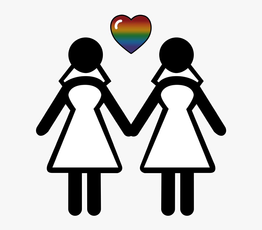 Silhouette Of Two, Lesbian Pride, Brides Standing Hand - Right To Marry And To Found A Family, HD Png Download, Free Download