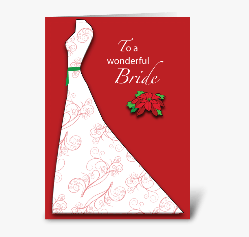 Bride Bridal Shower Silhouette Christmas Greeting Card - Greeting Card, HD Png Download, Free Download