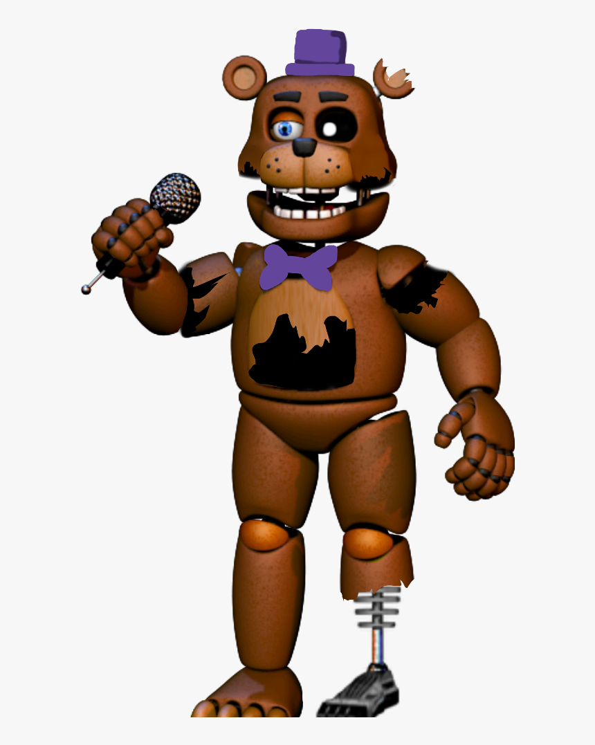 #ffps Withered Rockstar Freddy - Five Nights At Freddy's Rockstar Freddy, HD Png Download, Free Download