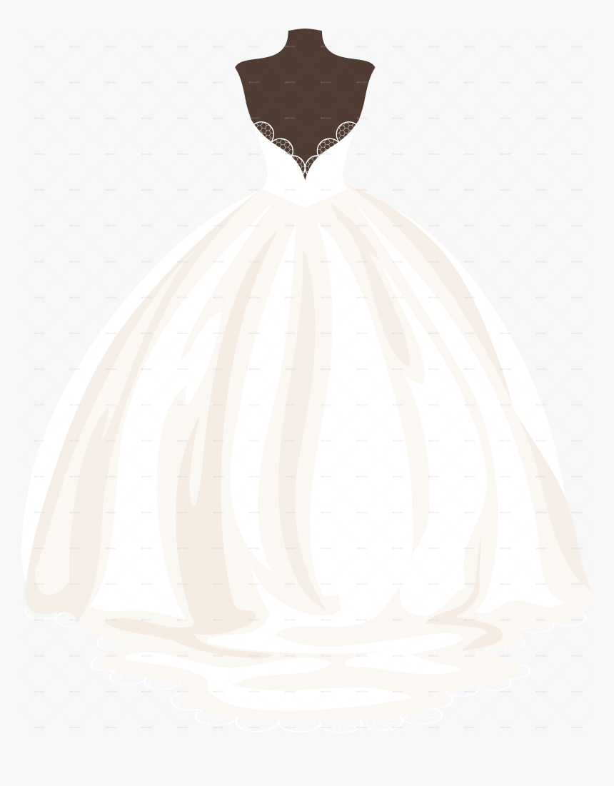 Bride Dress Png - Sketch, Transparent Png, Free Download