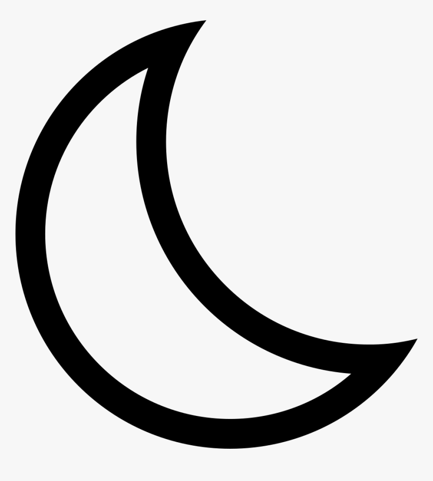 Ios Moon Outline Svg Png Icon Free Download - Imagem De Meia Lua, Transparent Png, Free Download