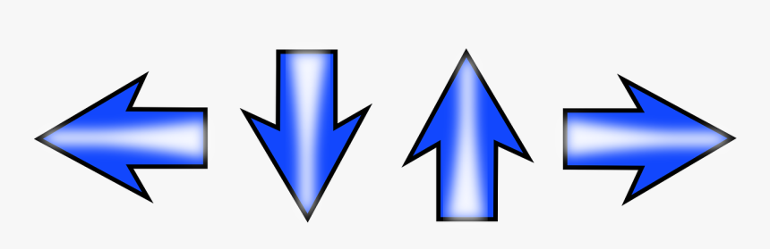 Arrow, Direction, Set, Left, Right, Down, Up, Blue - Left Right Up And Down Arrows, HD Png Download, Free Download