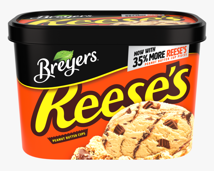 A 48 Ounce Tub Of Breyers Reese"s Front Of Pack - Convenience Food, HD Png Download, Free Download