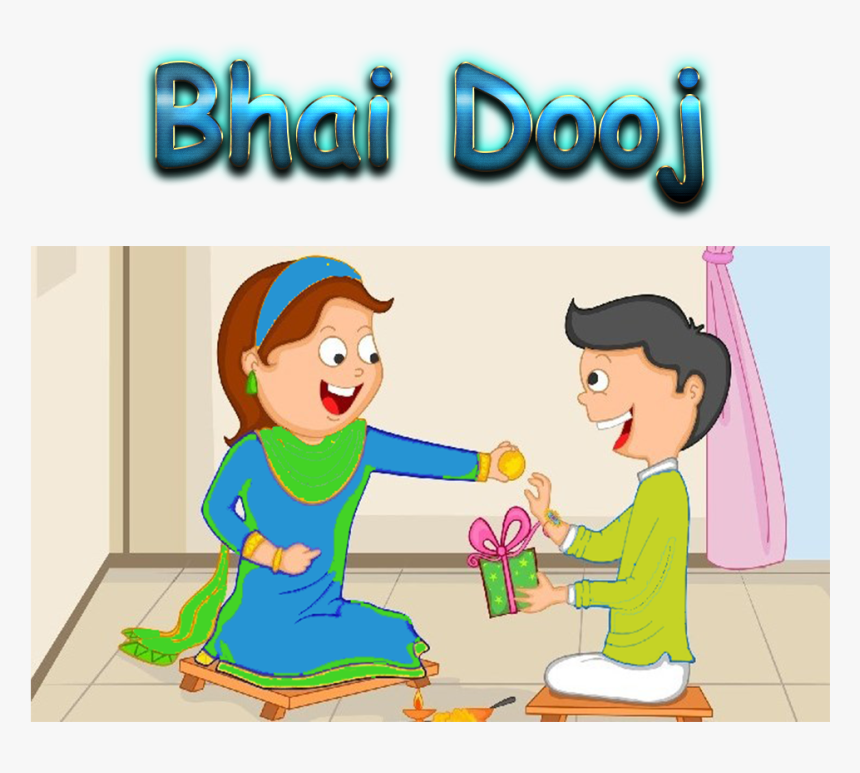 Bhai Dooj Png Free Background - Bhai Dooj Cartoon, Transparent Png - kindpng
