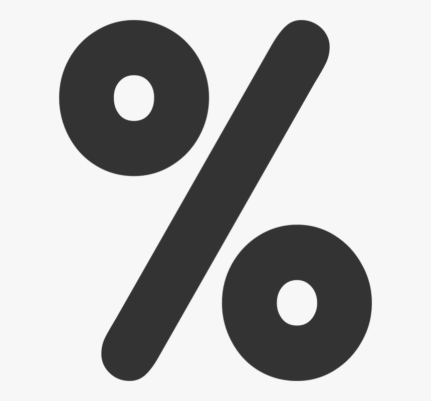 Percentage, Percent, Mathematics, Symbol, Black - Percentage Clipart, HD Png Download, Free Download