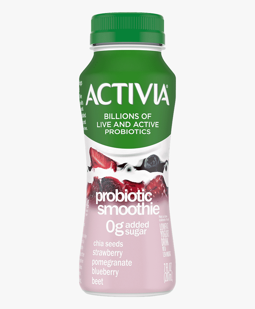 Activia® Strawberry & Blueberry Beet Chia Seed Probiotic - Activia Smoothie, HD Png Download, Free Download