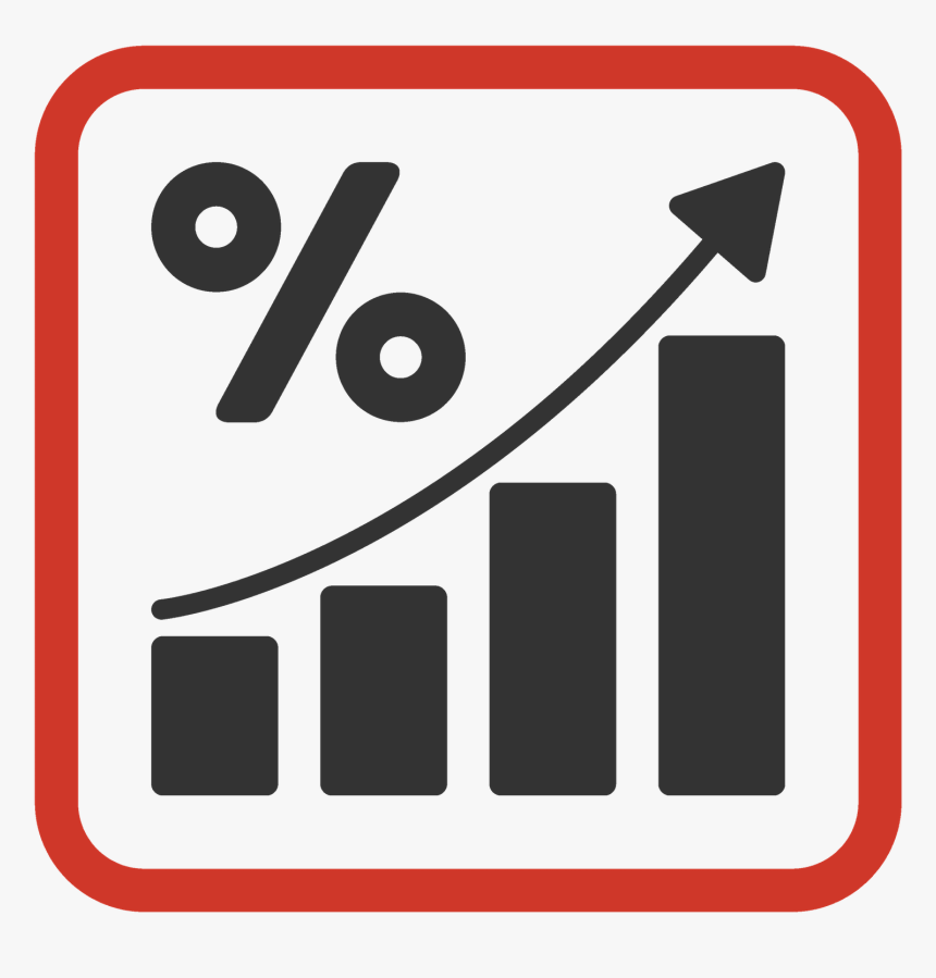 Graph Of Percentage Difference - Percentage Graph Icon, HD Png Download, Free Download