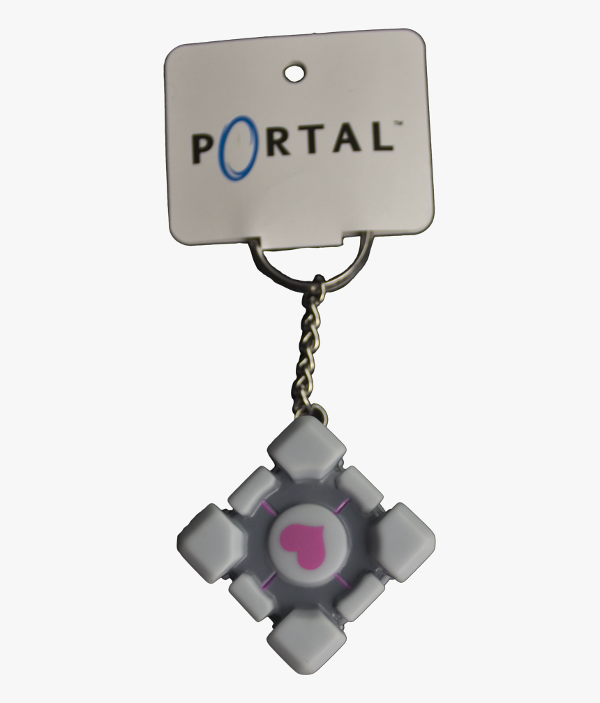 Companion Cube Vinyl Keychain - Portal Heart Cube Keychain, HD Png Download, Free Download