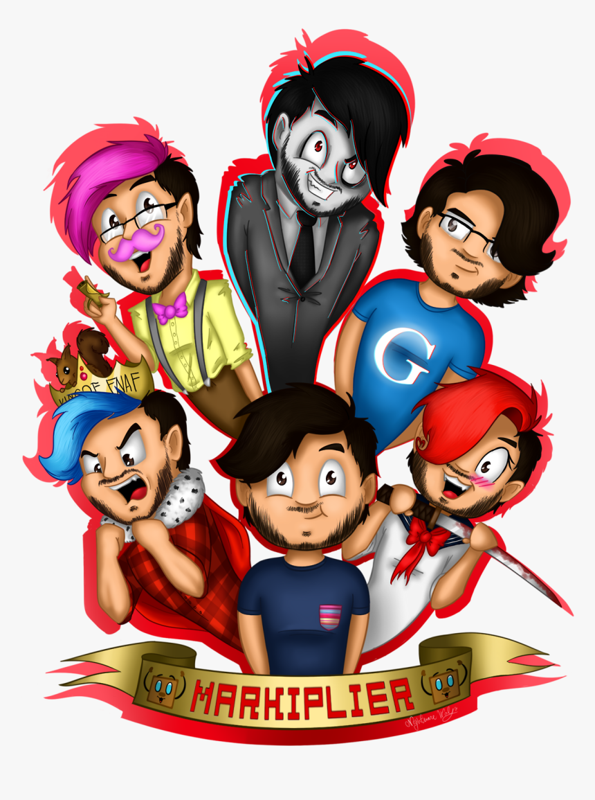Many Faces Of The Markimoofeaturing - Markiplier King Of Five Nights At Freddy's Art, HD Png Download, Free Download