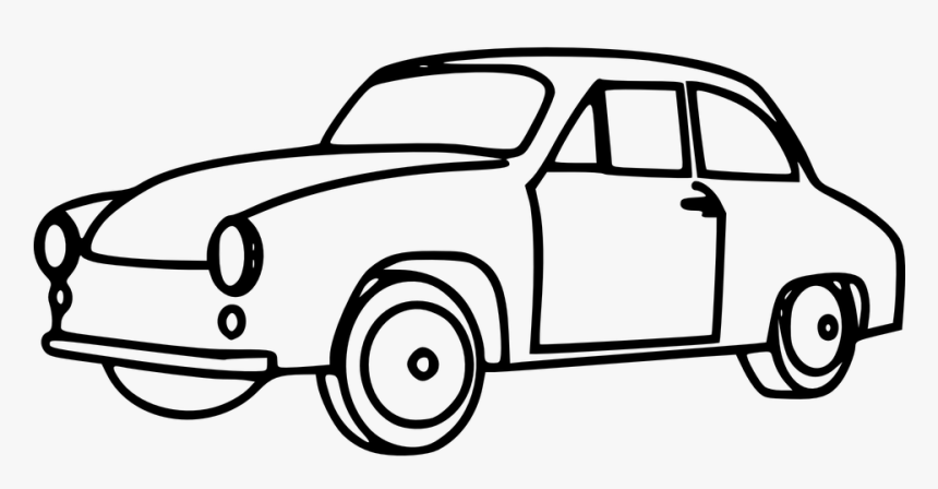 Auto, Automobile, Car, Vehicle, Passenger Car - Car Black And White, HD Png Download, Free Download