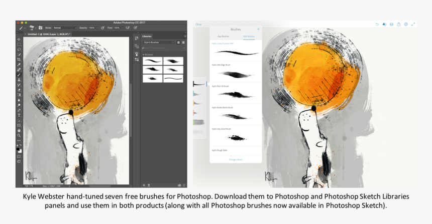 Transparent Photoshop Brushes Png - Adobe Photoshop Sketch Iphone 6s Plus, Png Download, Free Download