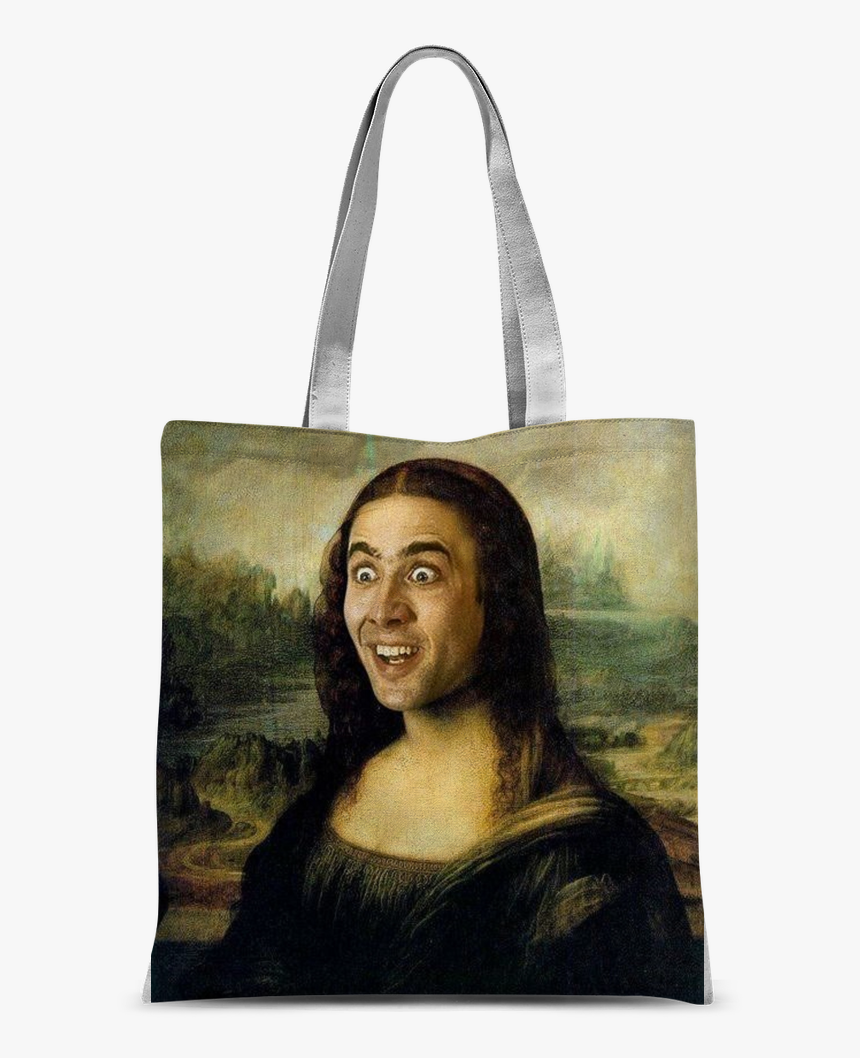 Nicolas Cage As The Mona Lisa ﻿classic Sublimation - Nicholas Cage Shower Curtain, HD Png Download, Free Download