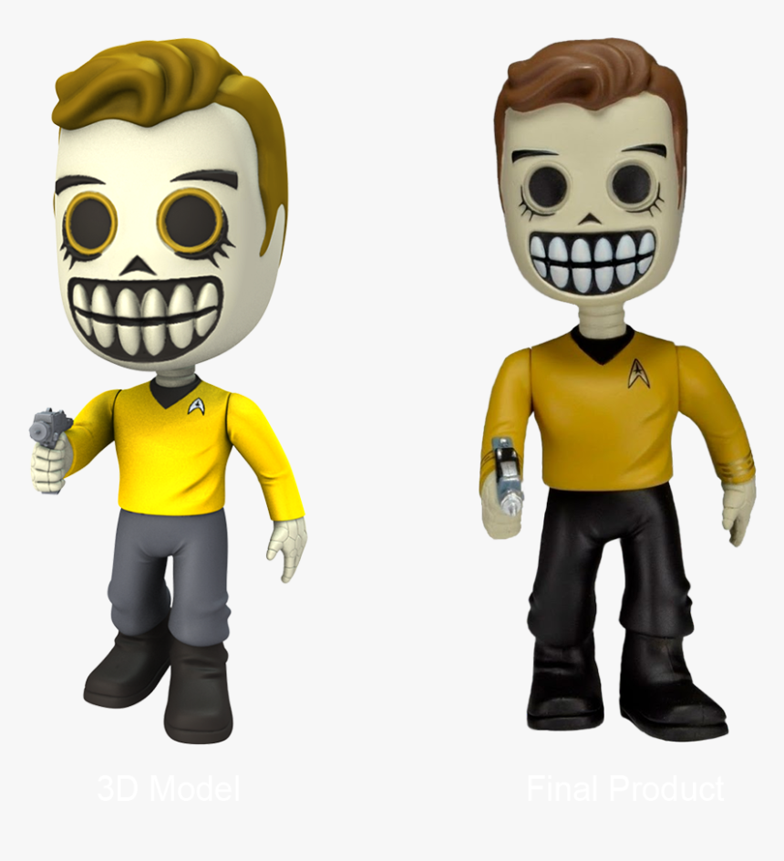 Kirk-main - Cartoon - Dia De Los Muertos Star Trek, HD Png Download, Free Download