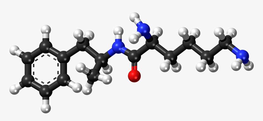 Lisdexamfetamine Ball And Stick Model - Structure Of Sebacoyl Chloride, HD Png Download, Free Download