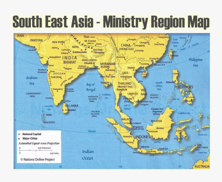 India And South East Asia Map, HD Png Download, Free Download