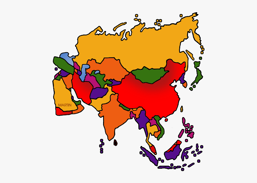 Asia Map - Asia Pacific Map Outline, HD Png Download - kindpng