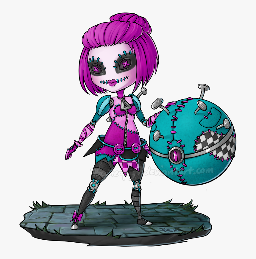 Orianna Sewn Chaos Chibi By 7guineapig7 - Chibi Orianna League Of Legends, HD Png Download, Free Download