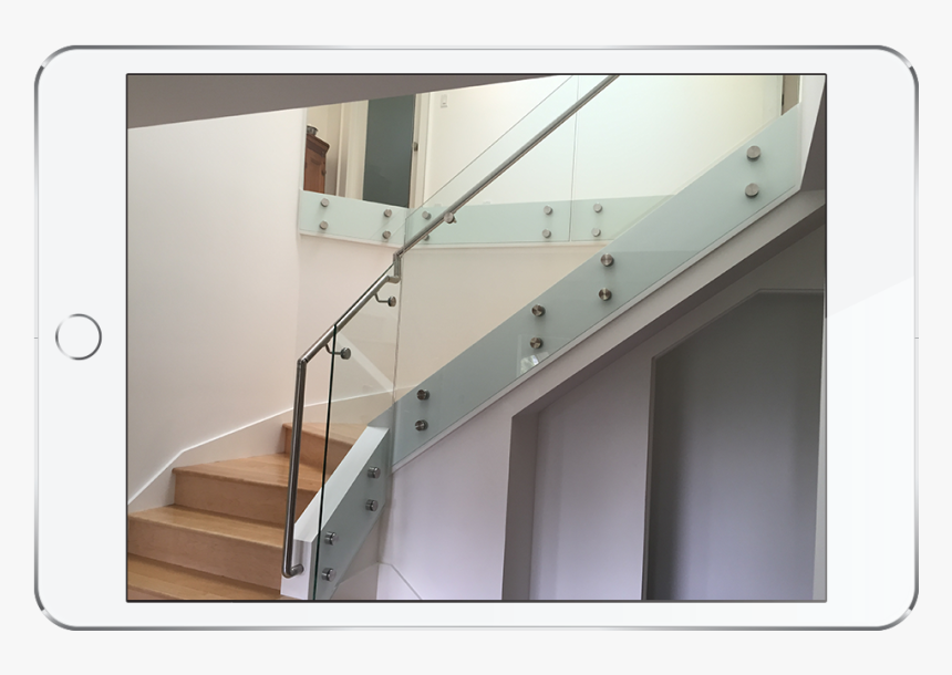 Glass Railings - Modern Stair Railing Glass Design, HD Png Download, Free Download